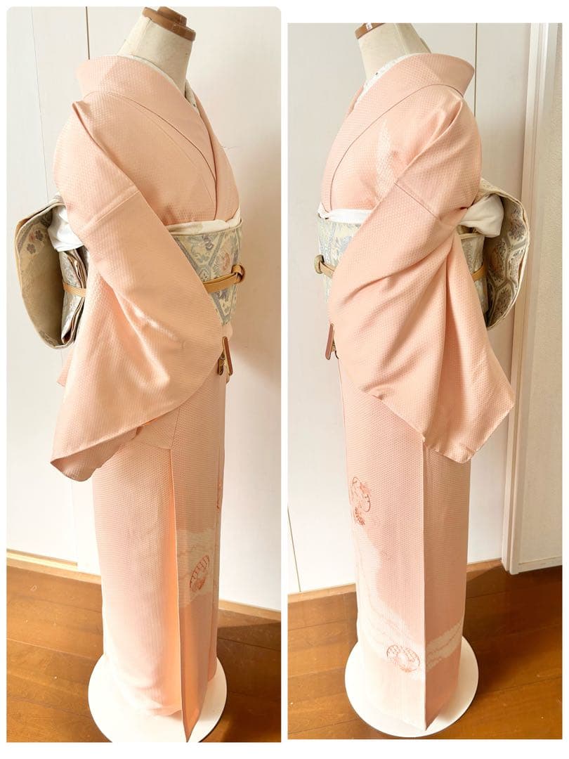 美品　一部しつけ糸付き　総刺繍　正絹訪問着　フルセット4点　入学式　七五三