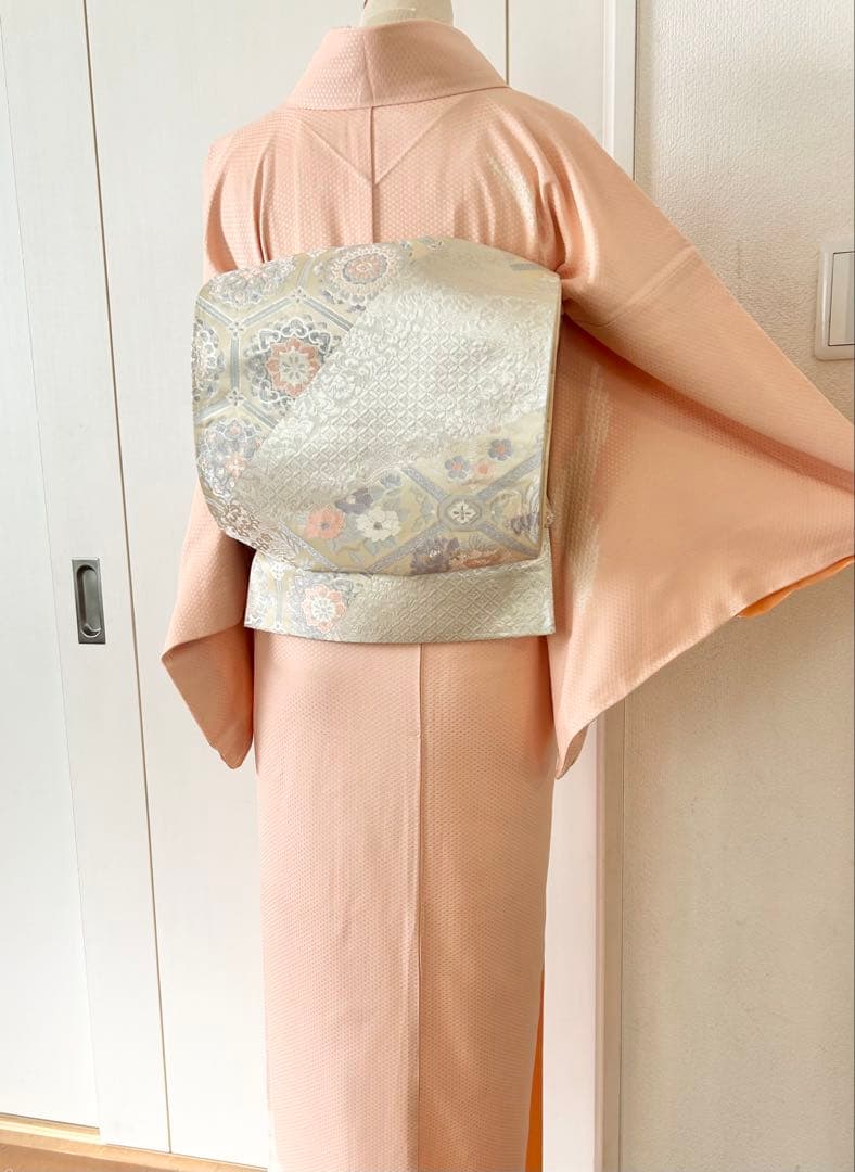 美品　一部しつけ糸付き　総刺繍　正絹訪問着　フルセット4点　入学式　七五三