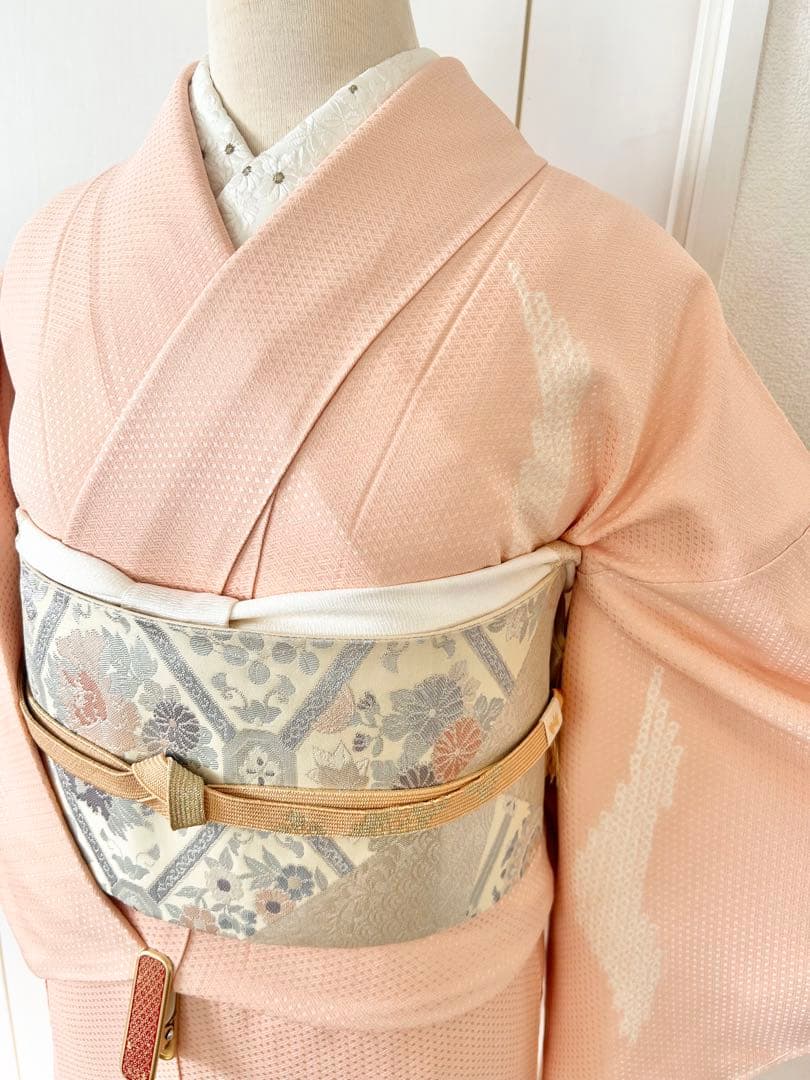 美品　一部しつけ糸付き　総刺繍　正絹訪問着　フルセット4点　入学式　七五三