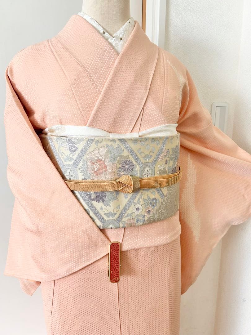 美品　一部しつけ糸付き　総刺繍　正絹訪問着　フルセット4点　入学式　七五三