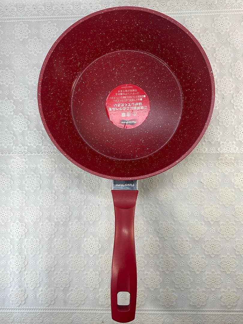 フレーバーストーンFlavorStone フライパン、鍋セット 2個 赤