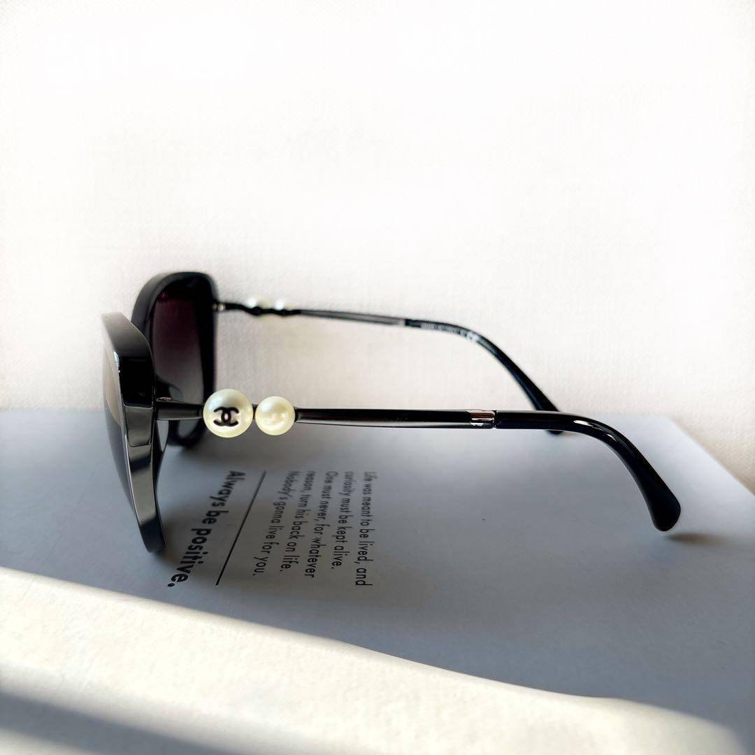 【外箱 ケースつき】CHANEL サングラス パールサングラス ブラック