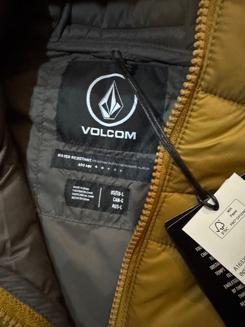 VOLCOM 中綿入りハーフジップダウンジャケット スノーボード