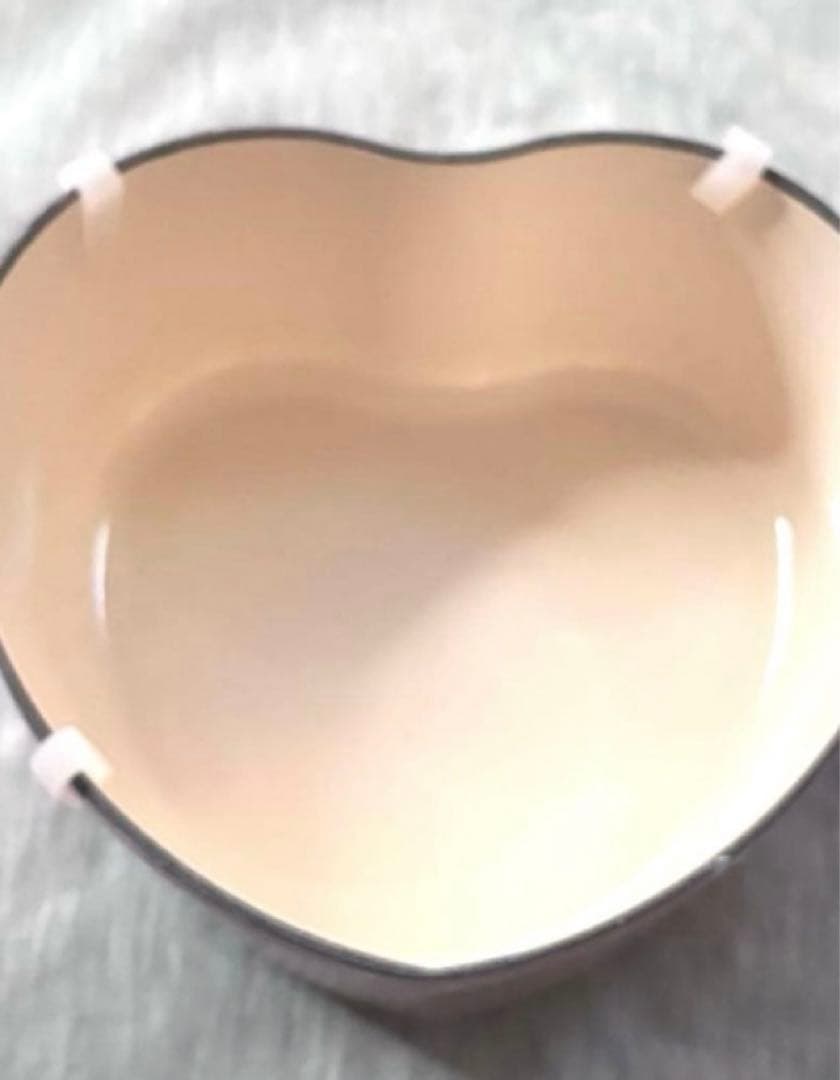 【未使用に近い】ル・クルーゼ　ココット　ダムール　ハート型鍋　両手鍋　ピンク