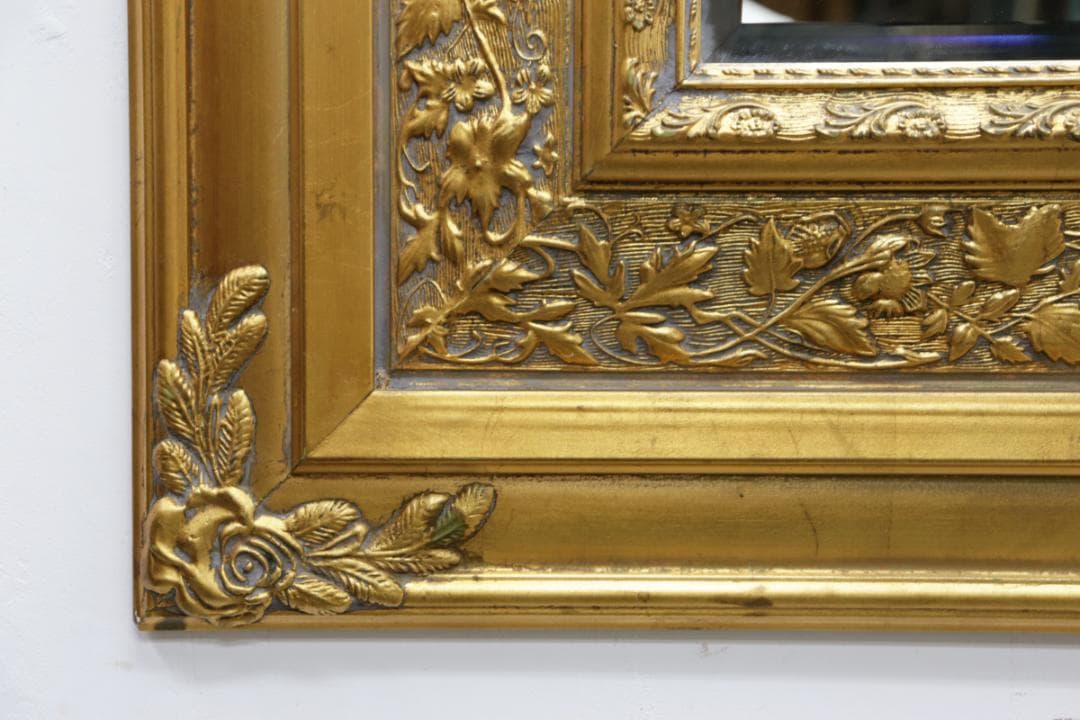 ヴィンテージ クラシカル ゴールド 壁掛け ミラー 鏡 額