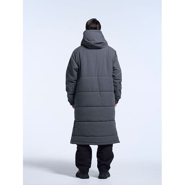 新品スボルメ発熱中綿ベンチコート灰