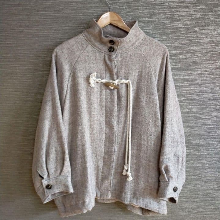 も*も様 【新品】tumuguツムグ シェットランドウールリネンヘリンボンショー