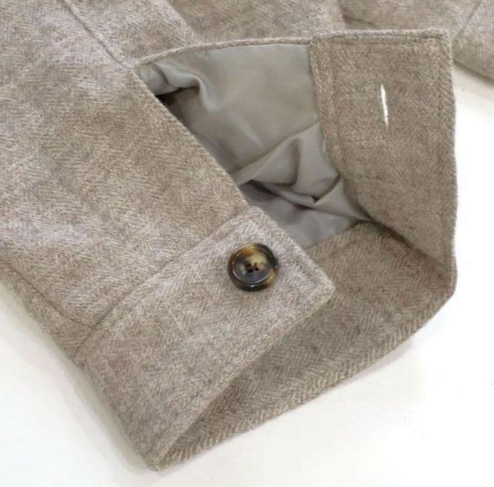 も*も様 【新品】tumuguツムグ シェットランドウールリネンヘリンボンショー