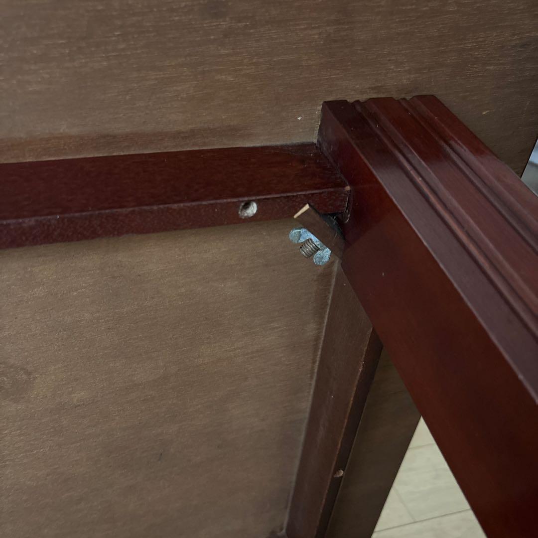 【送料込】昭和レトロ　ダークブラウン 木製座卓 アンティーク