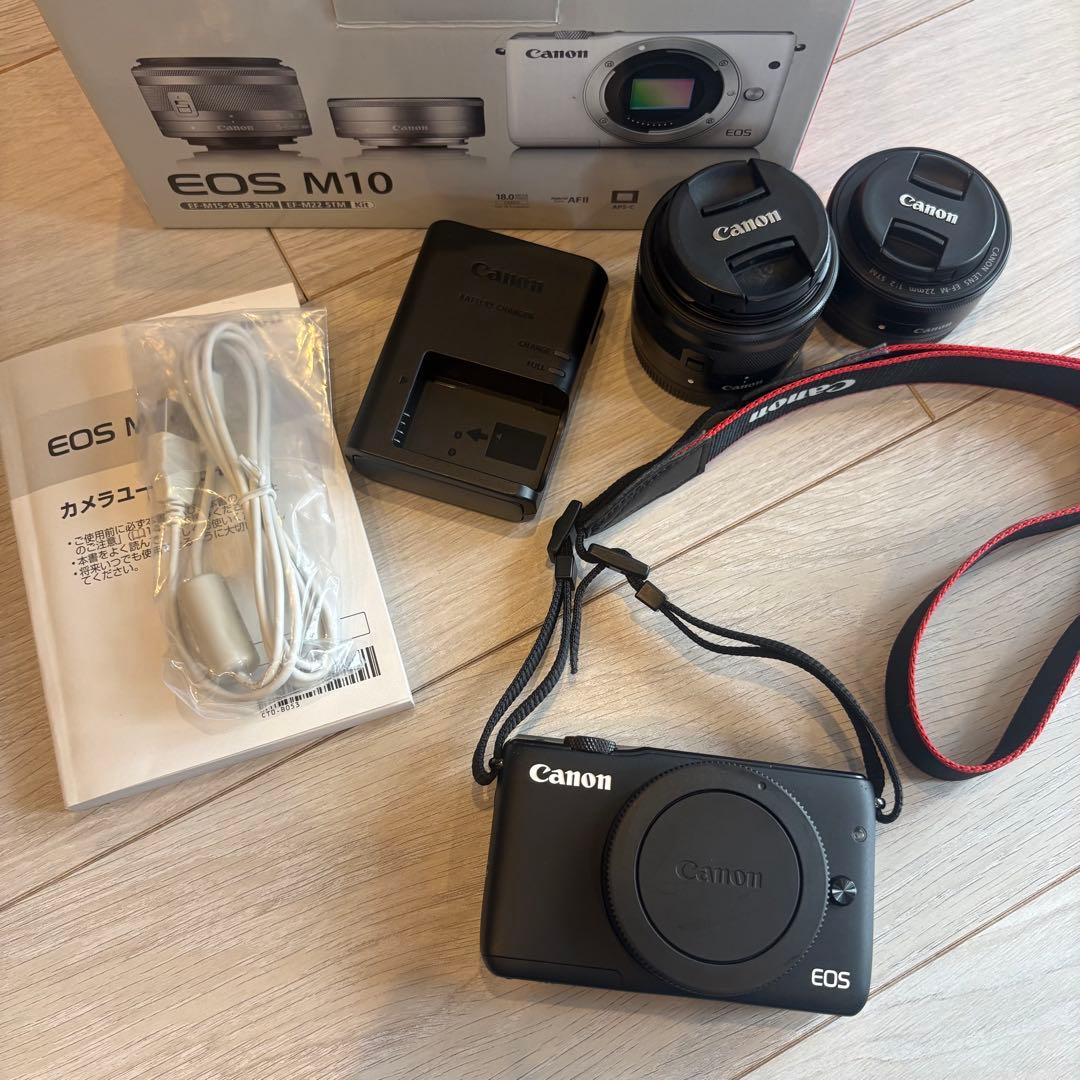 【週末限定】Canon EOS M10 15-45m ミラーレスカメラ　美品