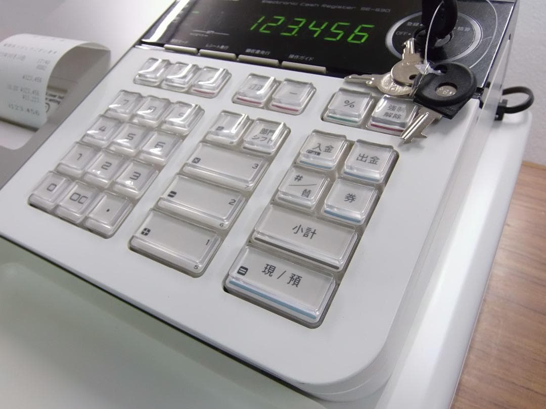 CASIO SE-S30-WE 8部門 軽減税率対応 レジスター 250810