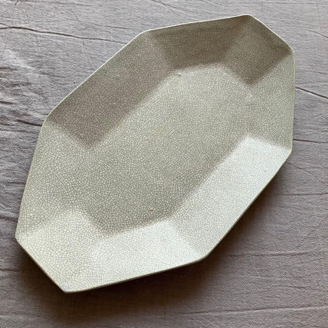 【新品未使用】安福由美子 貫入　八角皿　 幅広　2枚セット