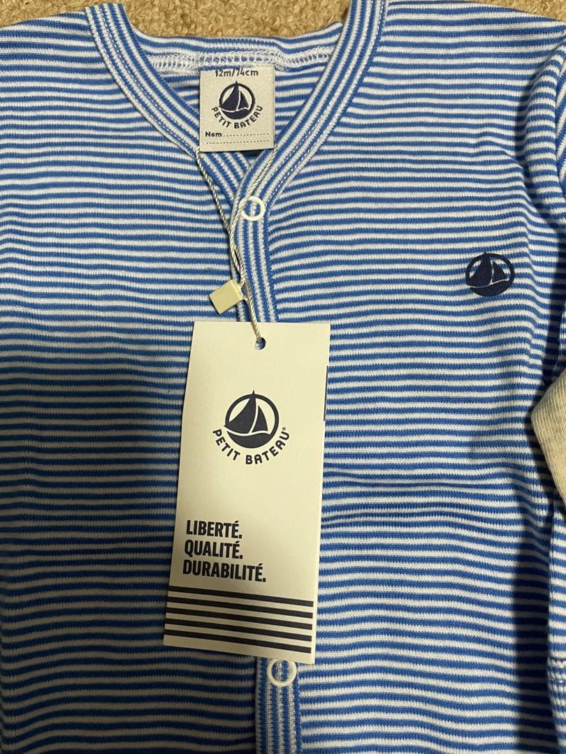 新品タグ付き！PETITBATEAU プチバトー　ロンパース 12m/74cm