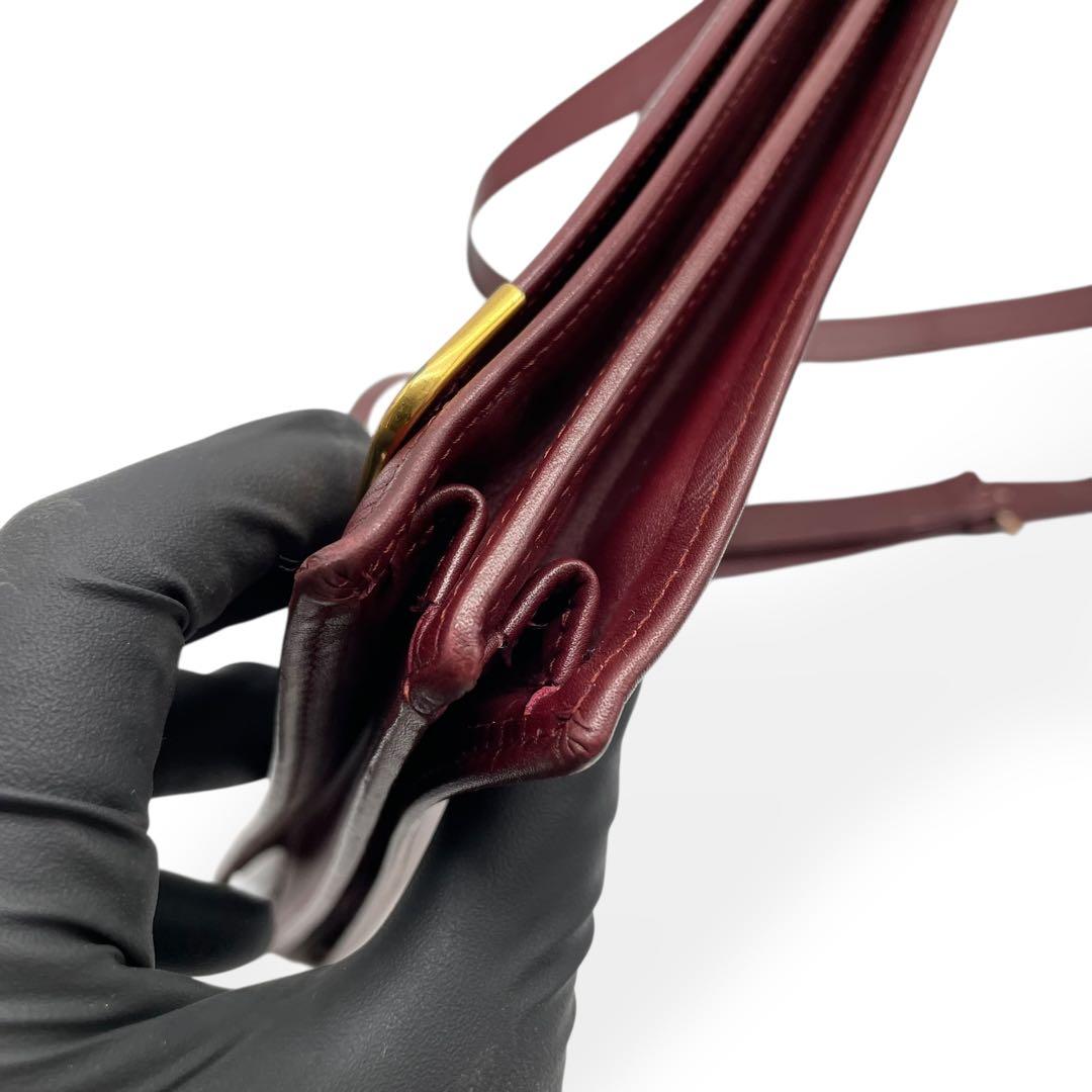 美品　Cartier カルティエ マストライン ショルダーバッグ　ボルドー