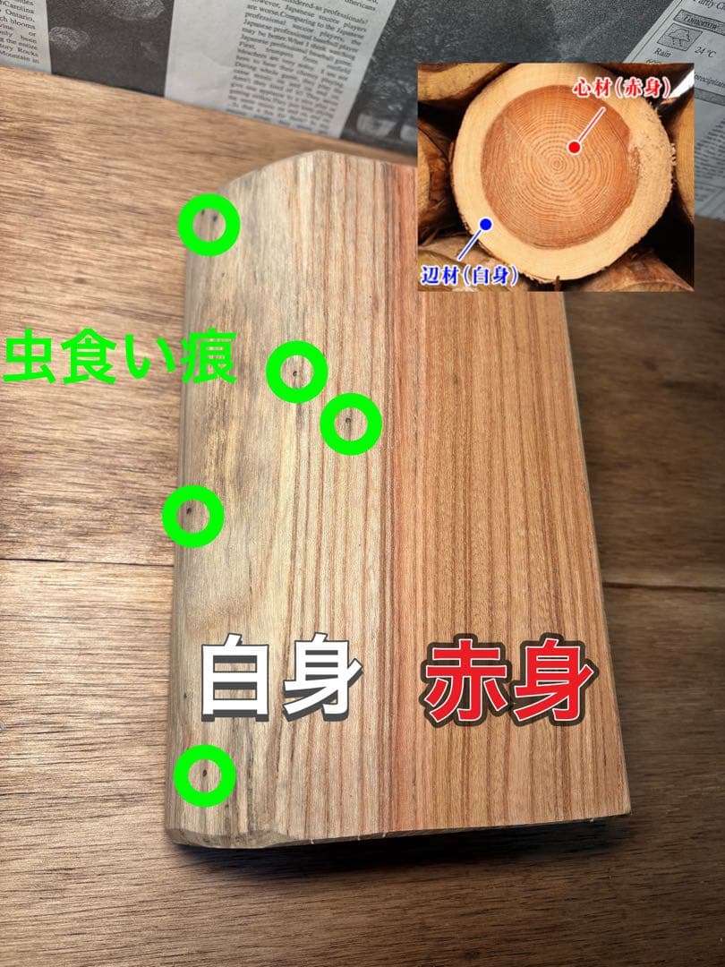 【オーダー専用ページ】樫、欅　割れない薪割り台　ナイフ　斧　一枚板　ナラ栗