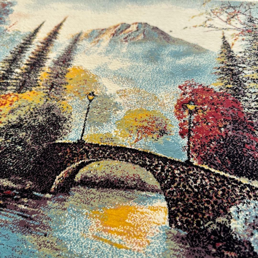 【新品未使用】絵画風絨毯　カーペット　玄関用　風景　玄関　廊下　絵画　イラン