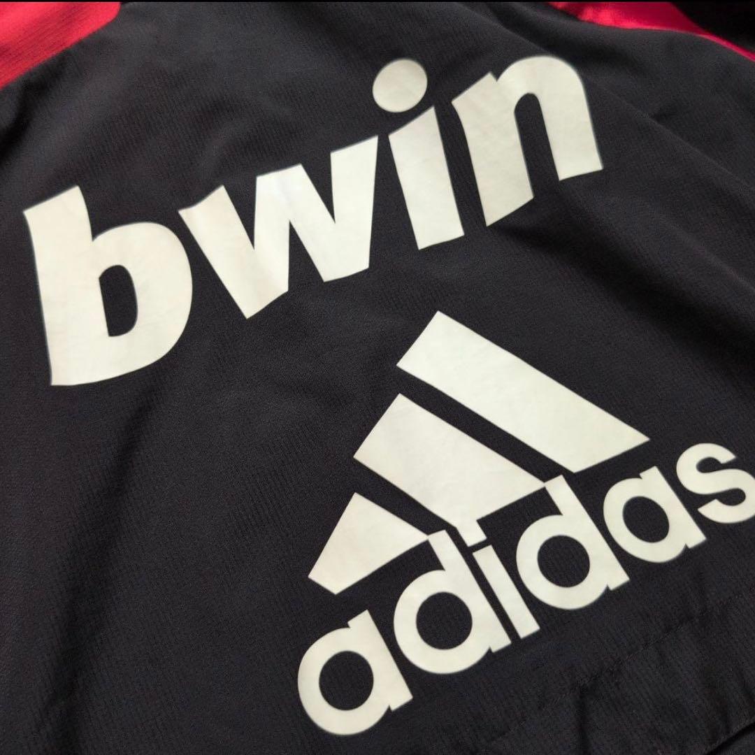adidas ACミランジャージ O(XXL) ブラック レッド bwin ロゴ