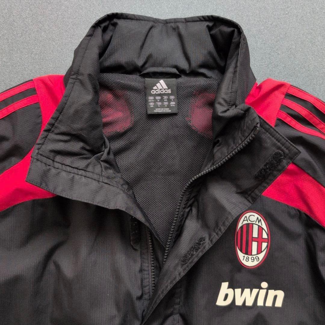 adidas ACミランジャージ O(XXL) ブラック レッド bwin ロゴ