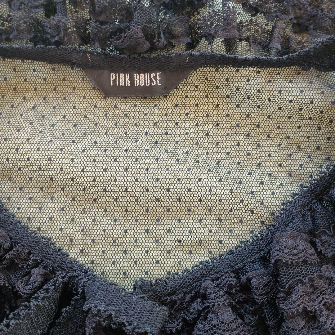 PINKHOUSE ドット チュール フリフリ ブラウス