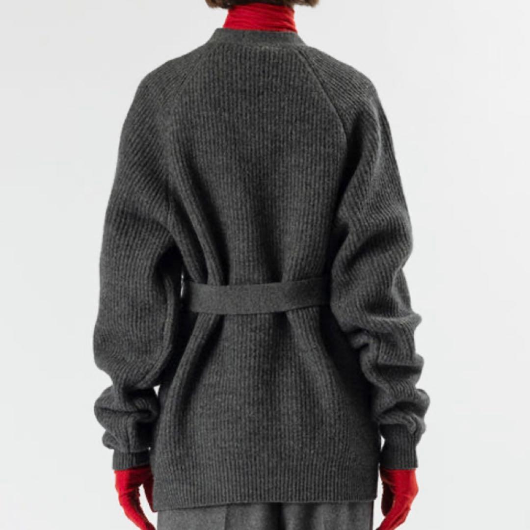 オーラリー リブニットカーディガン ベルト メリノウール 定価5.5万 2023