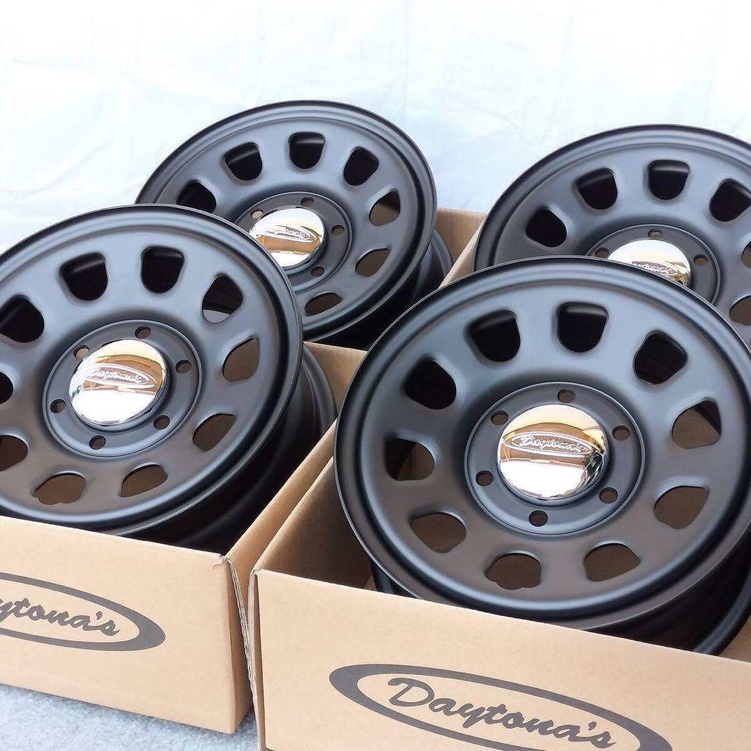 ハイエース200に！未使用デイトナ15インチ マットブラックホイール 4個セット