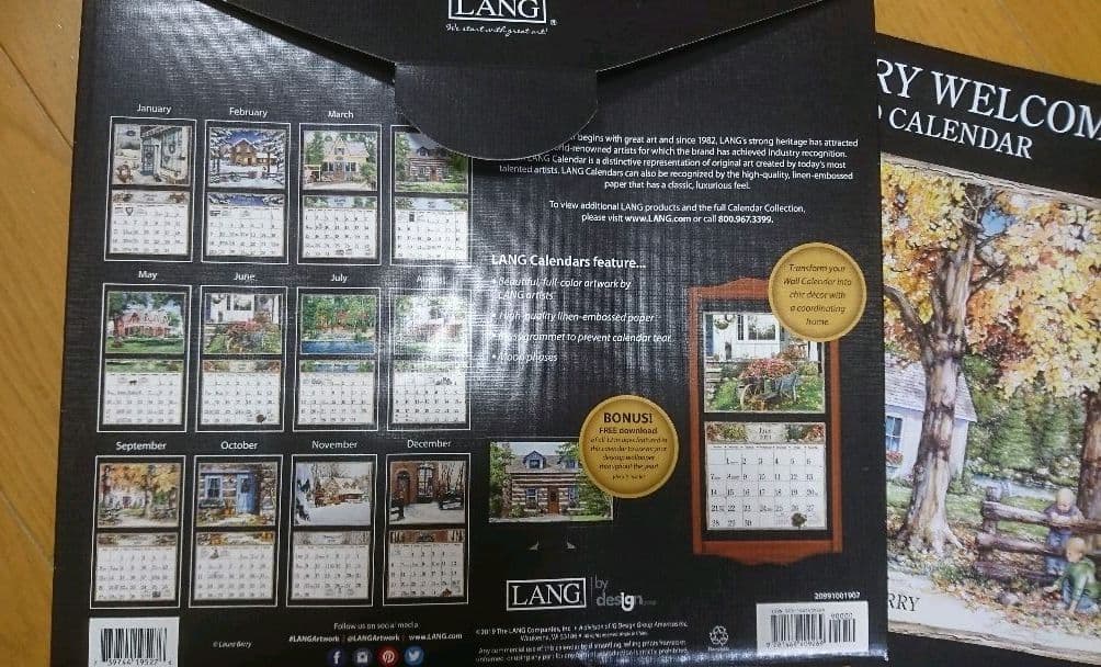 ラング カレンダー 2020 カントリー 風景画