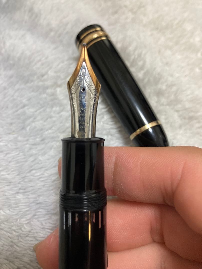 稀少 モンブラン 149 なで肩14C 中金 細字 エボナイト製 万年筆