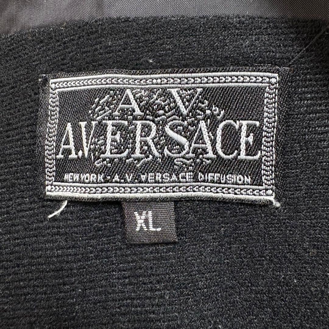 A.VERSACE ナイロンジャケット コーチジャケット メデューサ刺繍 黒XL