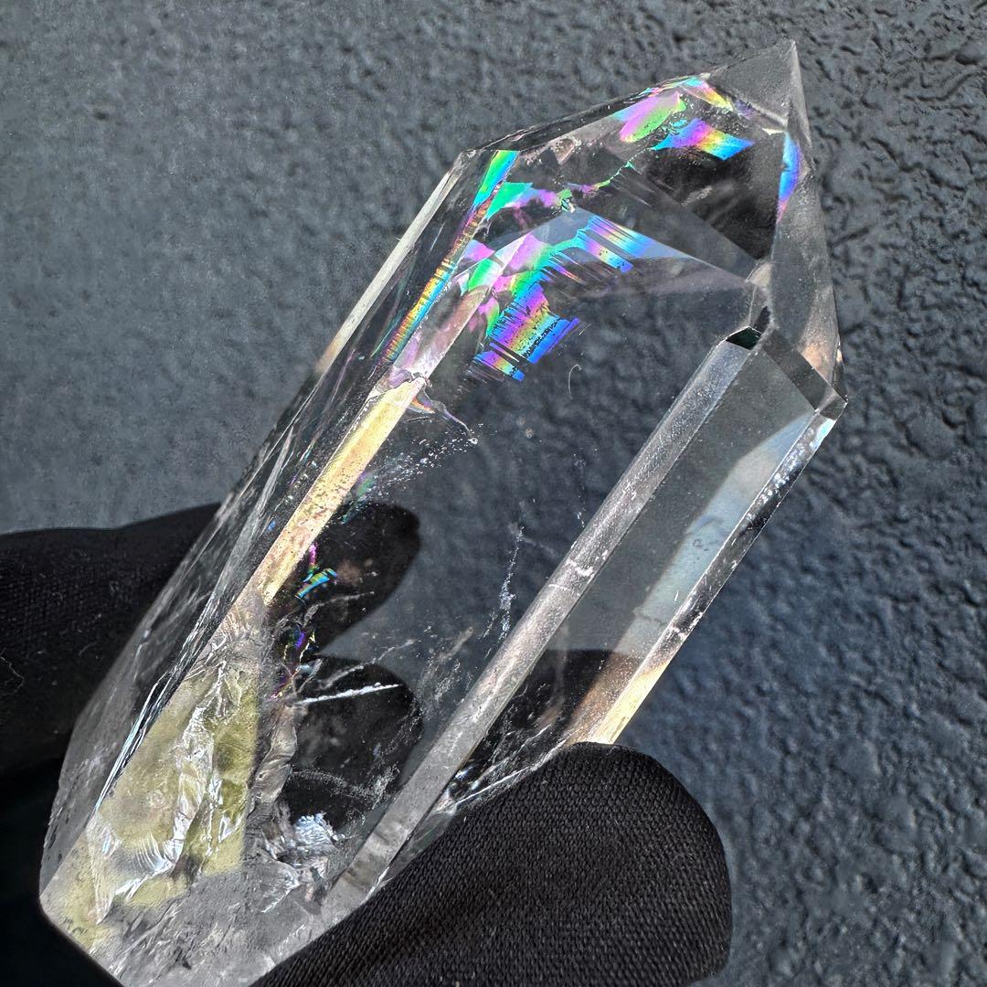 高透明度❗️レインボー☆ヒマラヤ ブルーエンジェルラダークォーツ六角柱A1156