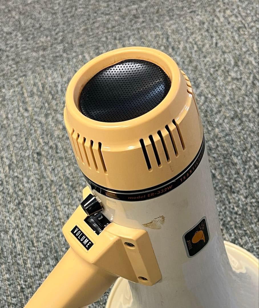 TOA 拡声器 ER-332W 白　トランジスタメガホン　昭和レトロ