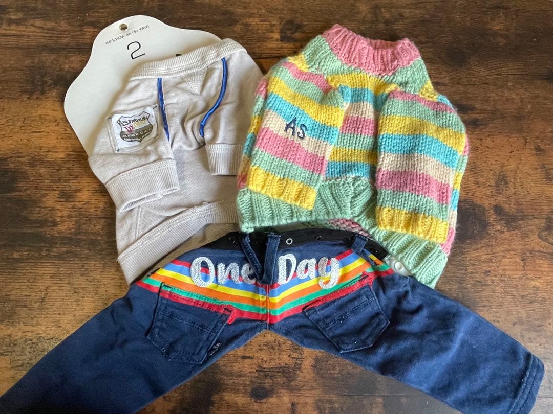 犬服　as know as de wan トップス＆パンツセット　サイズ２