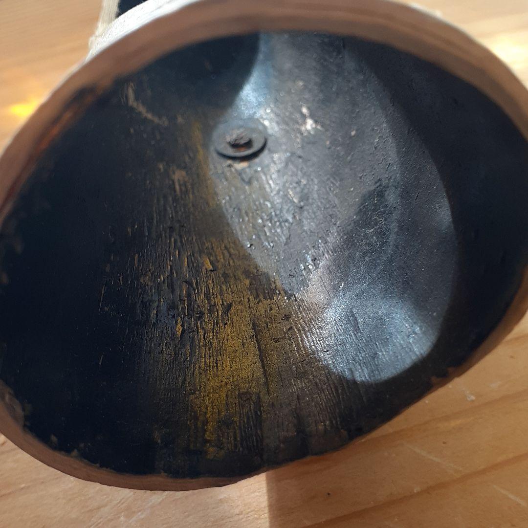 昭和骨董品　水牛の角　オブジェ　花瓶　アートフラワー