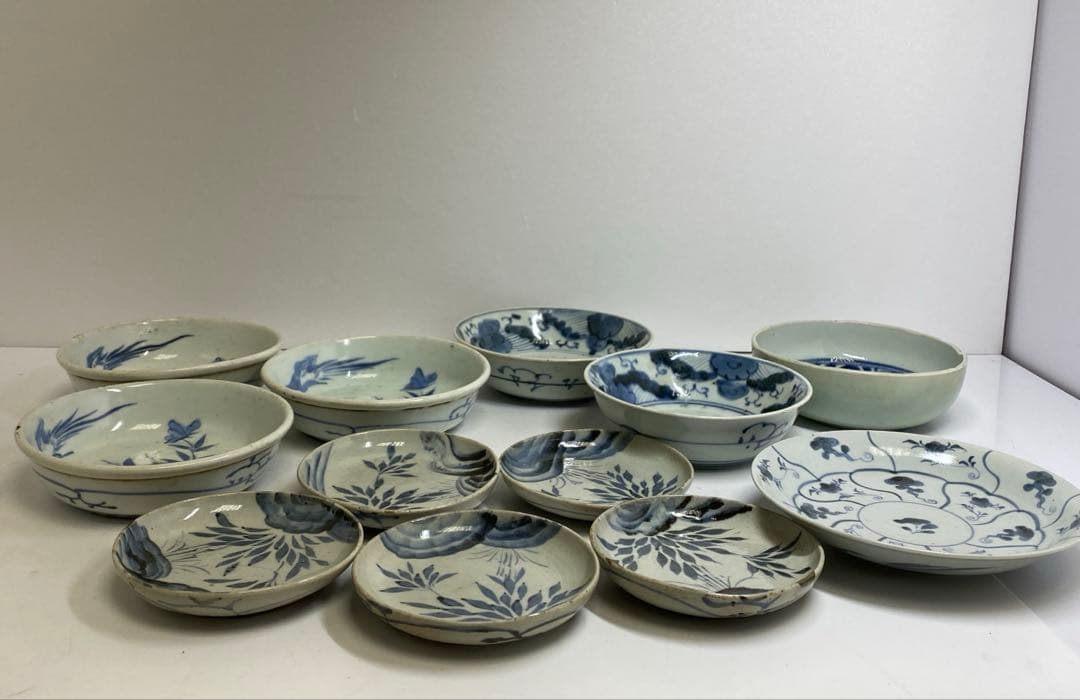 古伊万里　中皿色々　12枚　東さ8-0213③