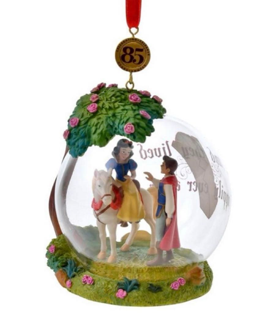 ＜ディズニー＞【シンデレラ（オルゴール付）、白雪姫＆王子】オーナメント2点セット