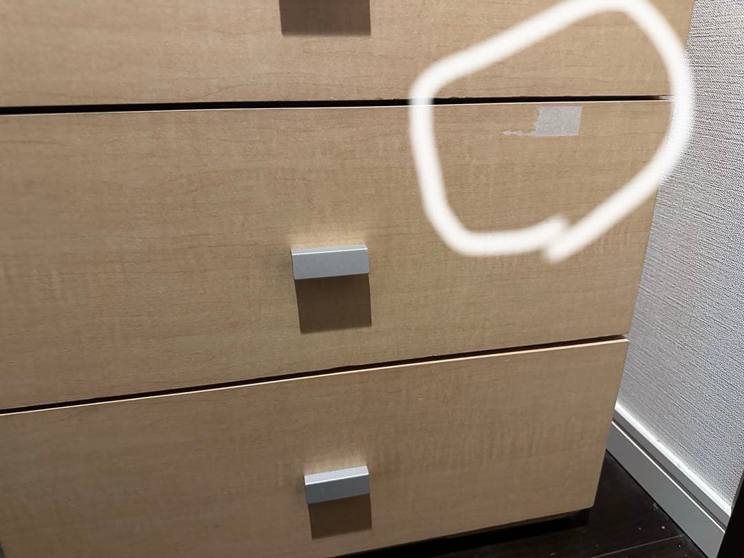 ベージュ 6段チェスト ドレッサー 洋服棚 衣類 収納 家具　箪笥