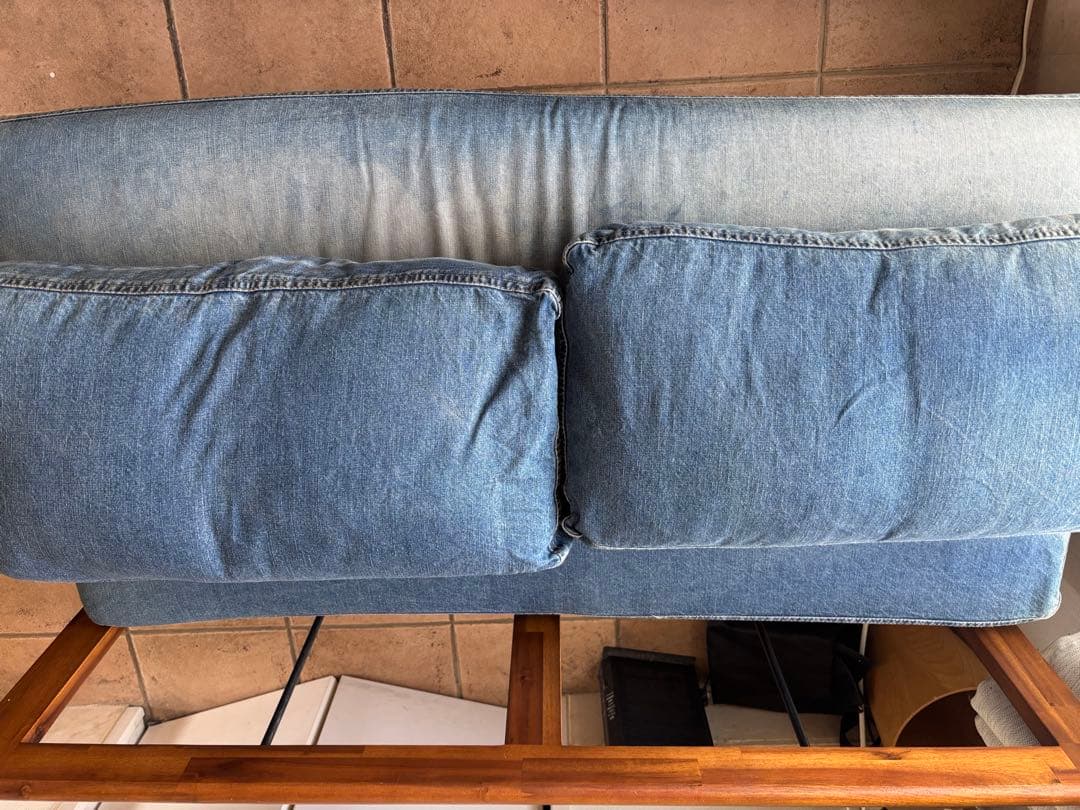 SWELLA(スウェラ)　ベンチバックレスト W1200 デニム 2人掛けソファ