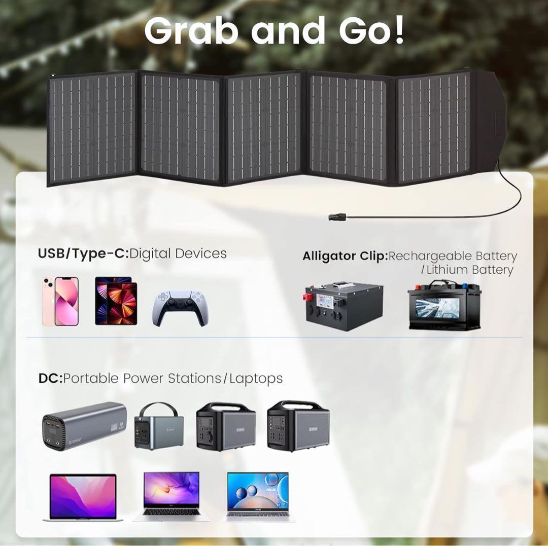 ソーラーパネル 200W 太陽光発電パネル ポータブル電源 災害 アウトドア