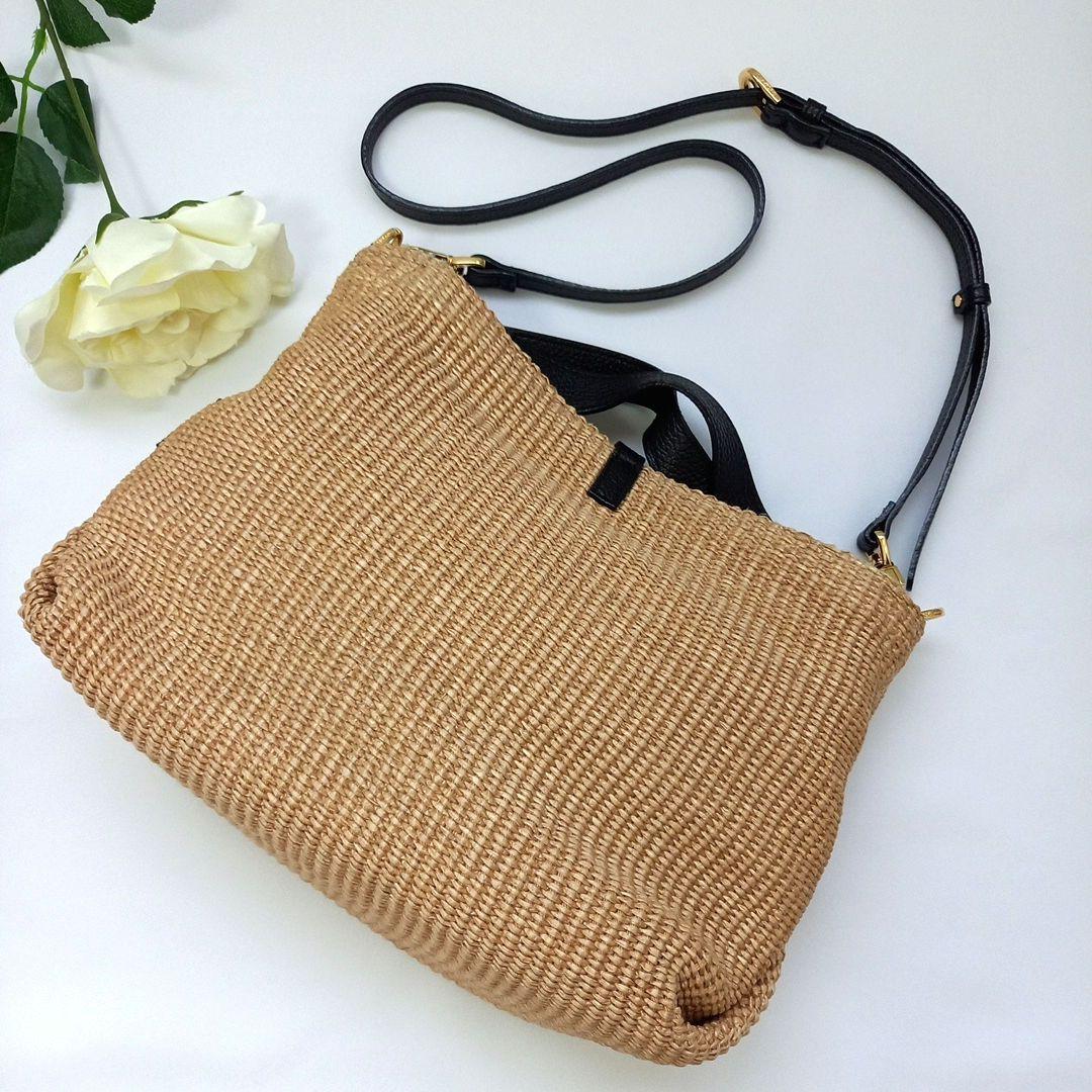 25SS《VIOLAd'ORO 》イタリアン ラフィアシート2WAYトートバッグ