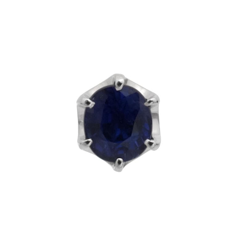 【＊片方のみ＊】K18WG サファイヤ0.63ct　ピアス