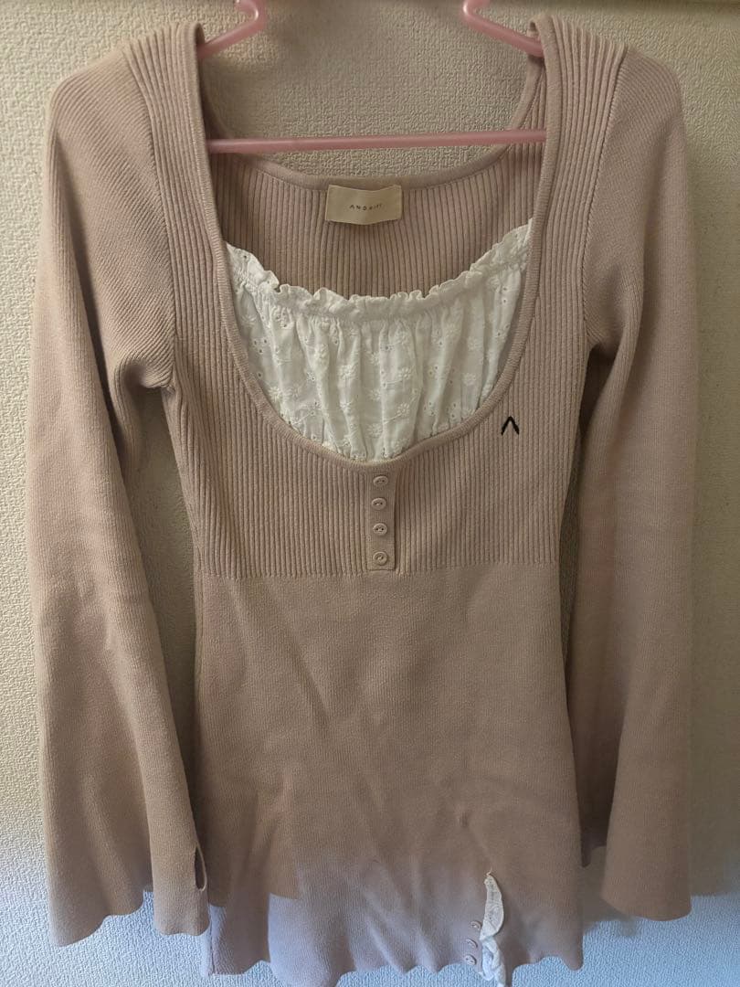 ワンピース Poppy lace mini dress andmary