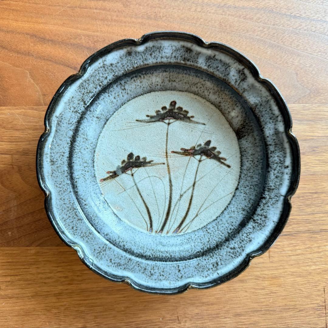 【唐津焼　中里重利】三玄窯　絵唐津　中鉢　共箱