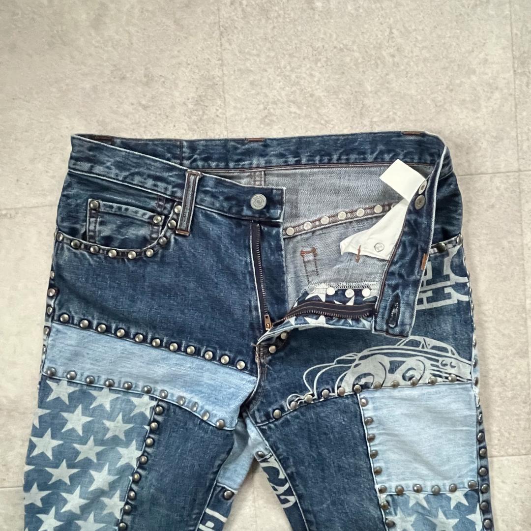 【XG　JURIN着用】ヒステリックグラマー/デニム/パッチワーク/スタッズ