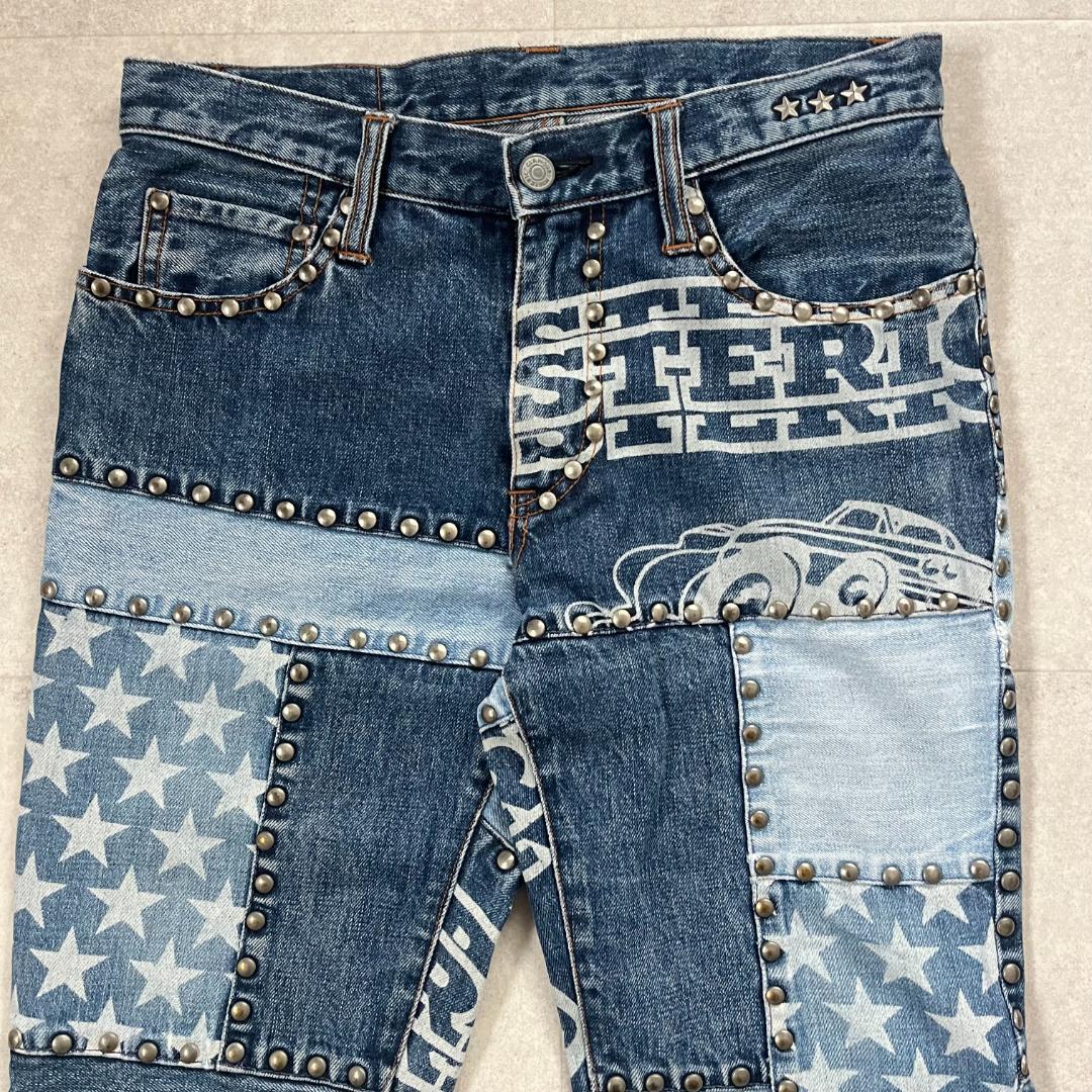 【XG　JURIN着用】ヒステリックグラマー/デニム/パッチワーク/スタッズ