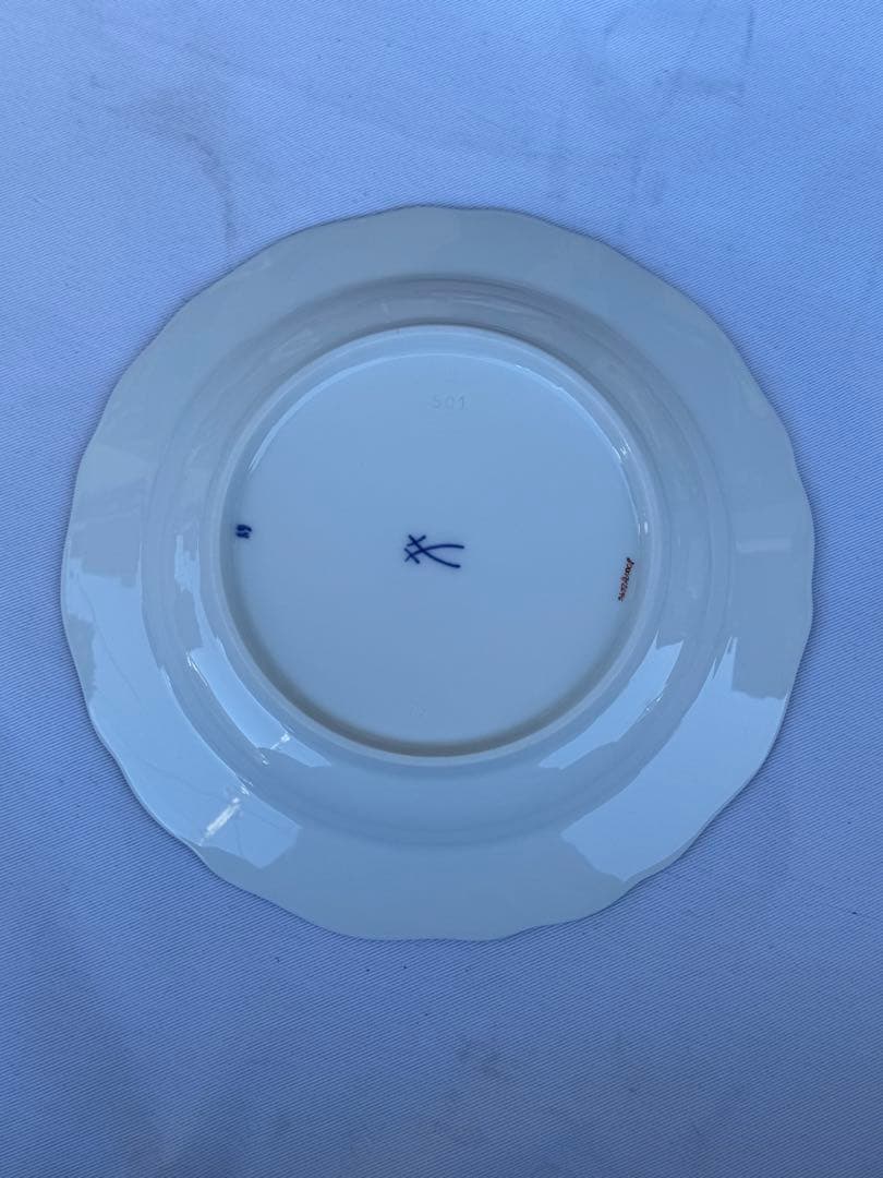 未使用 最高峰 Meissen マイセン 朱金オニオン プレート 6枚　18cm