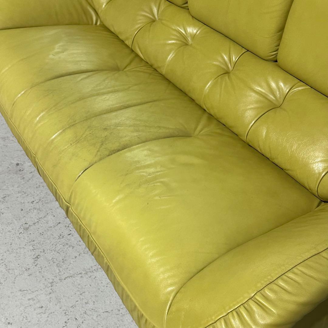 昭和レトロ karimoku カリモク 本革ソファ 3人掛｜ZTシリーズ応接家具