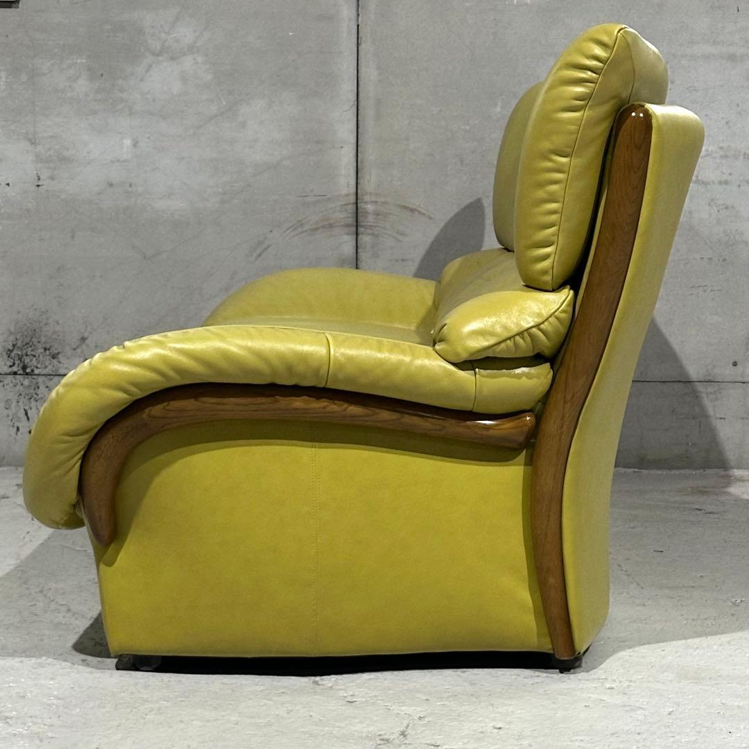 昭和レトロ karimoku カリモク 本革ソファ 3人掛｜ZTシリーズ応接家具