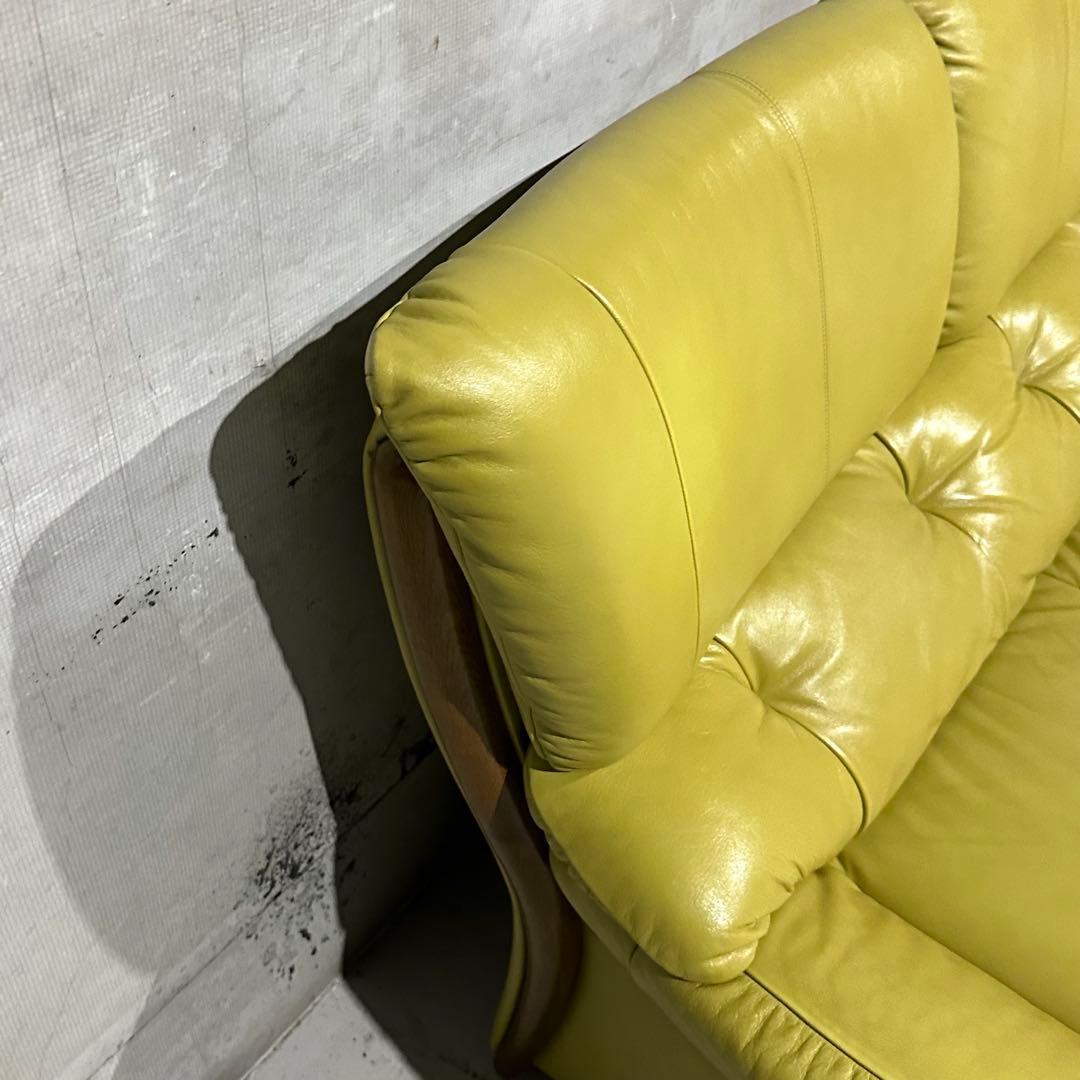 昭和レトロ karimoku カリモク 本革ソファ 3人掛｜ZTシリーズ応接家具