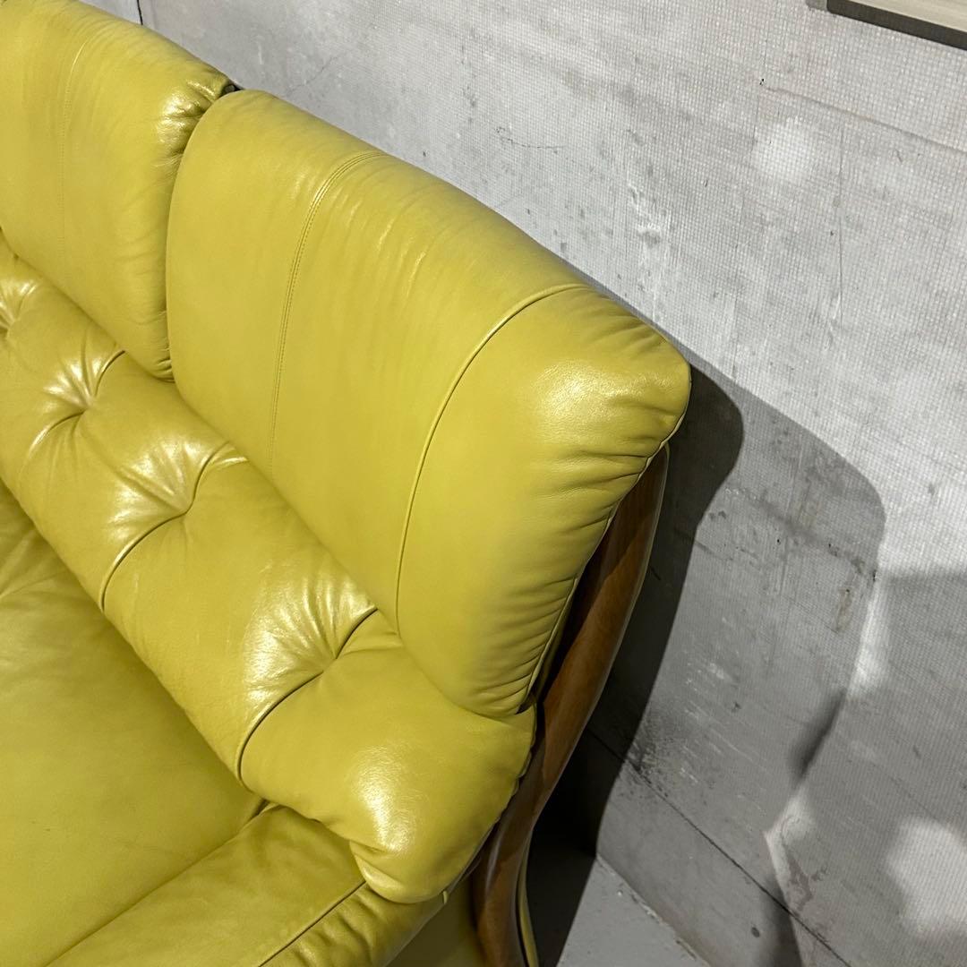 昭和レトロ karimoku カリモク 本革ソファ 3人掛｜ZTシリーズ応接家具