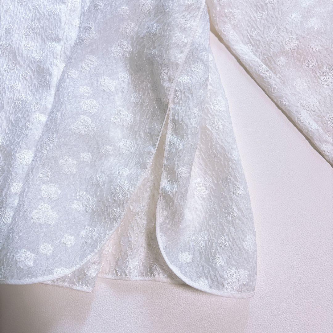 10ki_4145　hyeon ヘヨン　シアージャガードブラウス　ホワイト