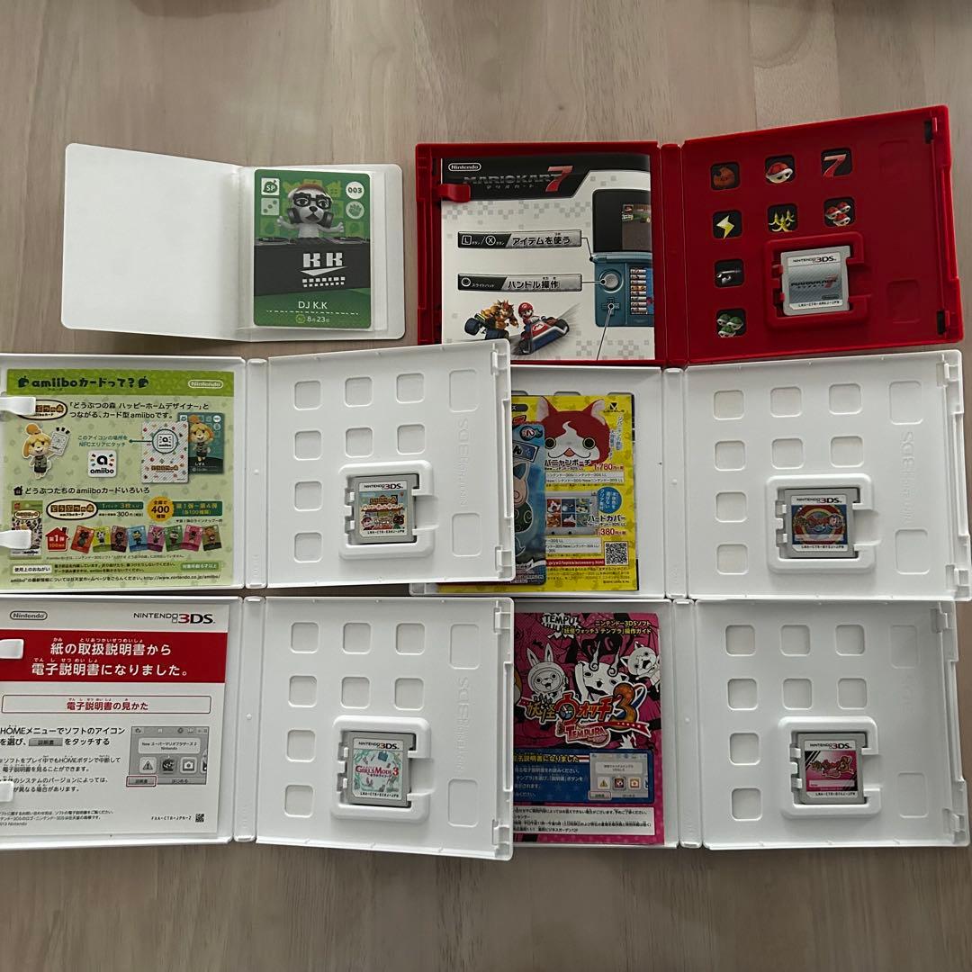 3DSミスティピンク 3DSLLミントグリーン カセット5本セット